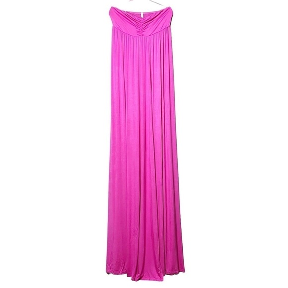 PinkBlush NWT Maternity Maxi Dress open strapless flowy long gown photoshoot new - Picture 3 of 11